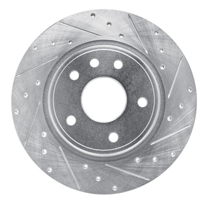 R1 Concepts R1 17-25 Chrysler Voyager Rear Right Drilled & Slotted Silver Brake Rotor