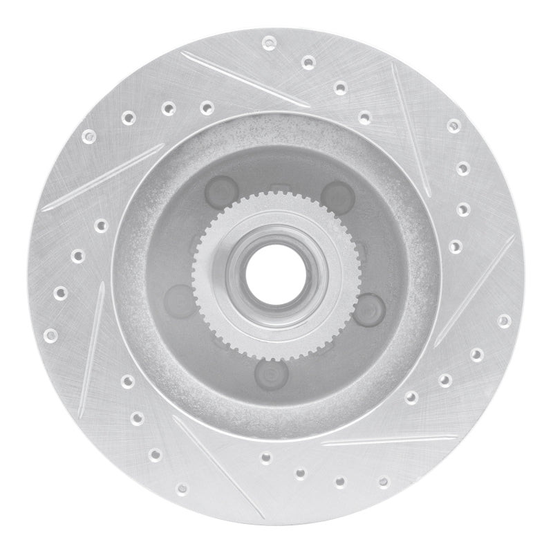 R1 Concepts R1 83-92 Chevrolet G20 Front Left Drilled & Slotted Silver Brake Rotor