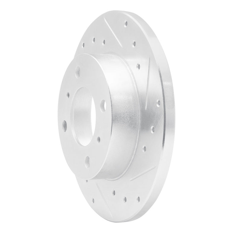 R1 Concepts R1 92-96 Dodge COLT Front Right Drilled & Slotted Silver Brake Rotor