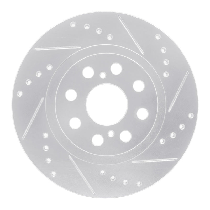 R1 Concepts R1 00-05 Toyota MR2 Spyder Rear Right Drilled & Slotted Silver Brake Rotor