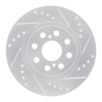 R1 Concepts R1 00-05 Toyota MR2 Spyder Rear Right Drilled & Slotted Silver Brake Rotor