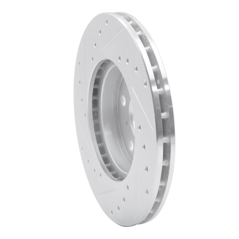 R1 Concepts R1 90-91 Toyota Celica Front Right Drilled & Slotted Silver Brake Rotor