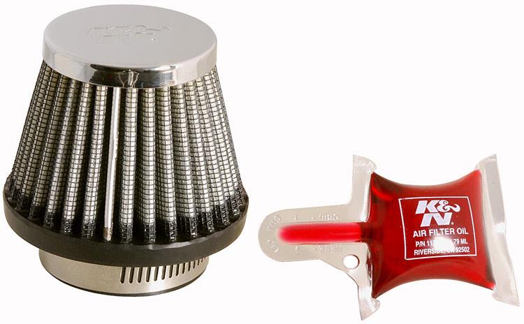 K&N Engineering K&N Universal Chrome Filter - Round Tapered - 3in Base OD x 2in Top OD x 2.375in H