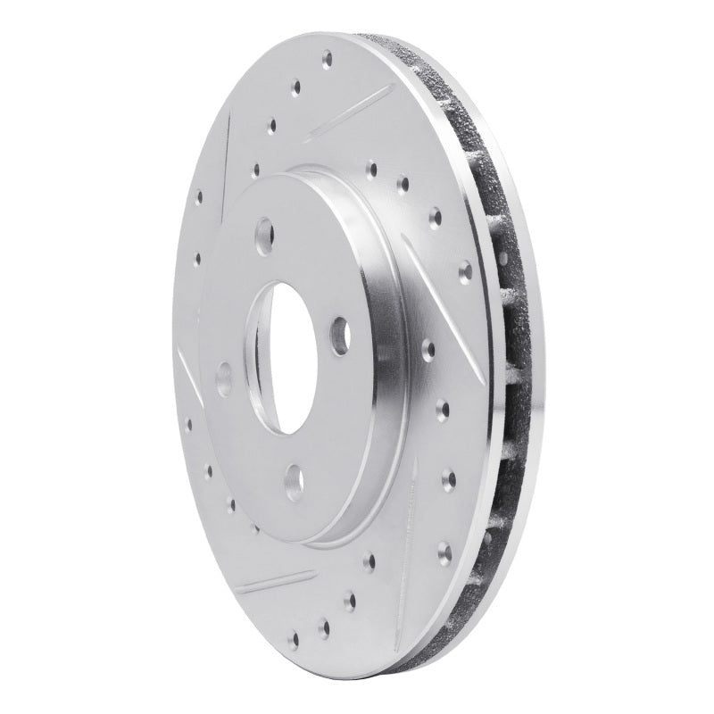 R1 Concepts R1 83-88 Chrysler E CLASS Front Left Drilled & Slotted Silver Brake Rotor