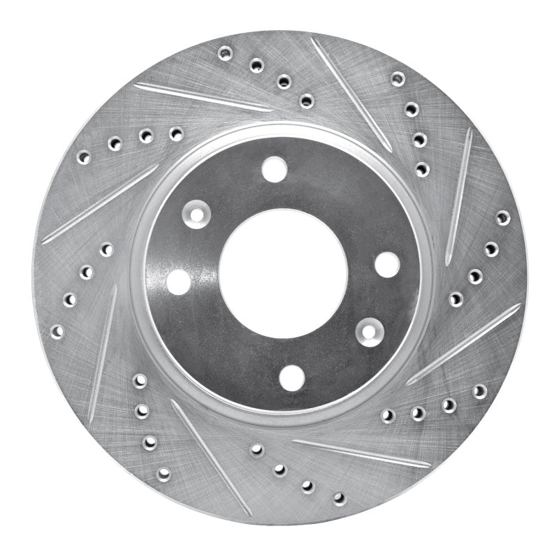 R1 Concepts R1 02-06 Hyundai SONATA Front Right Drilled & Slotted Silver Brake Rotor