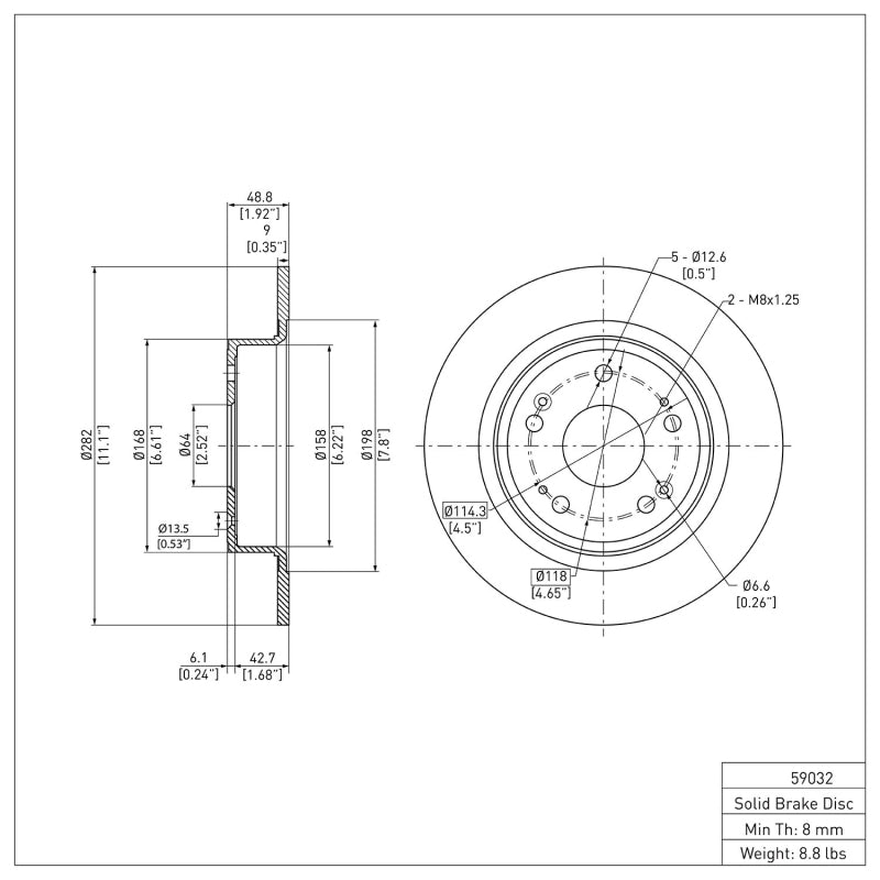 DFC 05-17 Honda Accord Rear GeoSPEC Coated Rotor