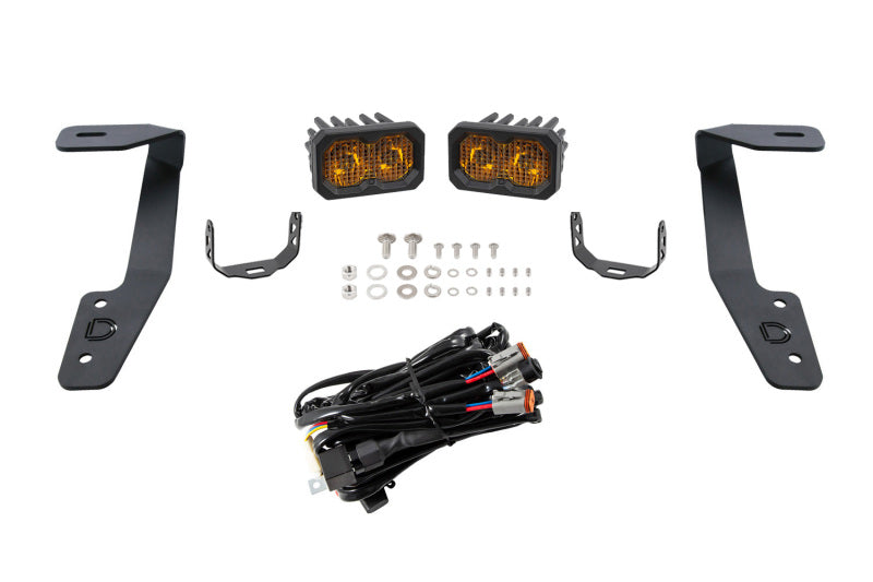 Diode Dynamics 18-21 Subaru Crosstrek Stage Series 2in LED Ditch Light Kit - Sport Yellow Combo