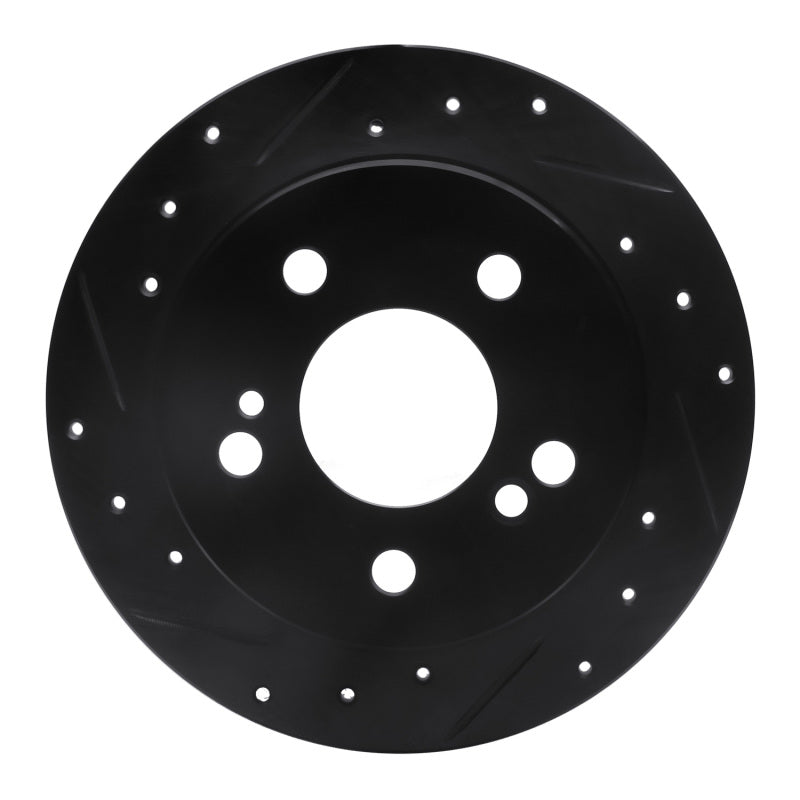 R1 Concepts R1 83-95 Mercedes-Benz 300CE Rear Left Drilled & Slotted Black Brake Rotor