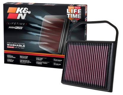 K&N Engineering K&N Replacement Air Filter for 15-16 Mercedes Benz C400 3.0L / E320 / GL450 / ML400 (2 Required)