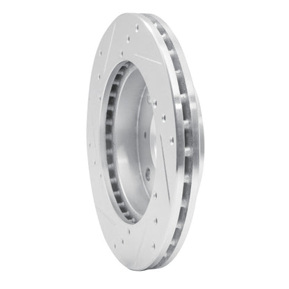 R1 Concepts R1 85-89 Nissan STANZA Front Right Drilled & Slotted Silver Brake Rotor