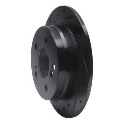 R1 Concepts R1 83-95 Mercedes-Benz 300CE Rear Left Drilled & Slotted Black Brake Rotor