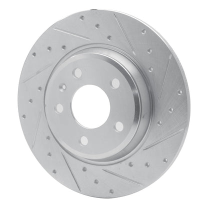 R1 Concepts R1 08-25 Audi Q5 (USA/Canada Excl Hybrid) Rear Right Drilled & Slotted Silver Brake Rotor