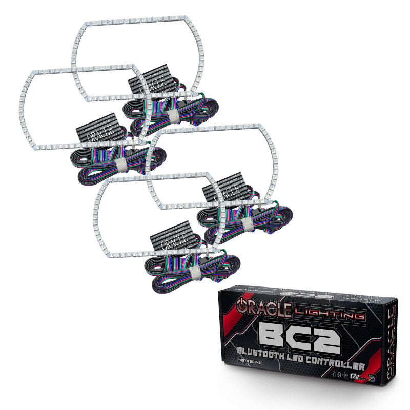 ORACLE Lighting Oracle Chevy Silverado 14-15 Halo Kit Projector Style - ColorSHIFT w/ BC1 Controller