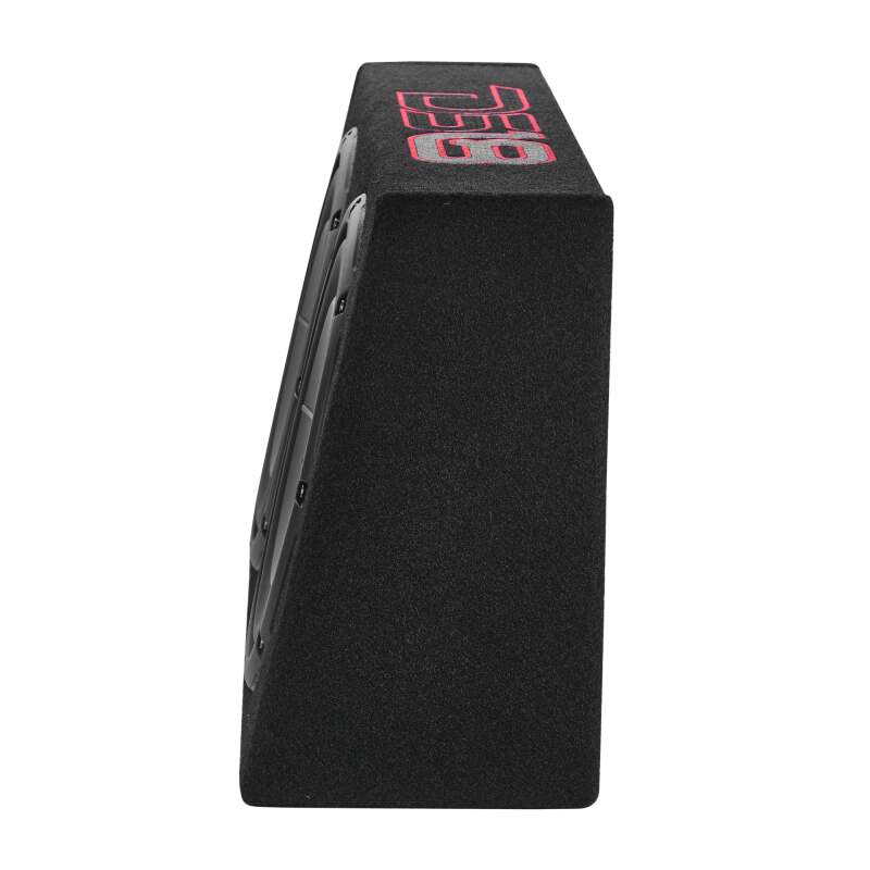 DS18 Dual 10in Shallow Enclosure w/ Subwoofer 350 Watts RMS Sealed Black Carpet