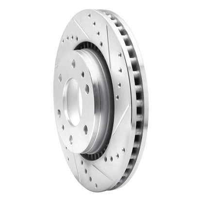 R1 Concepts R1 06-09 Buick Rainier Front Right Drilled & Slotted Silver Brake Rotor