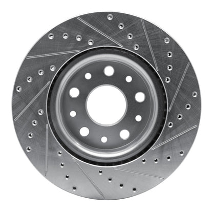 R1 Concepts R1 18-25 Jeep Wrangler Front Left Drilled & Slotted Silver Brake Rotor