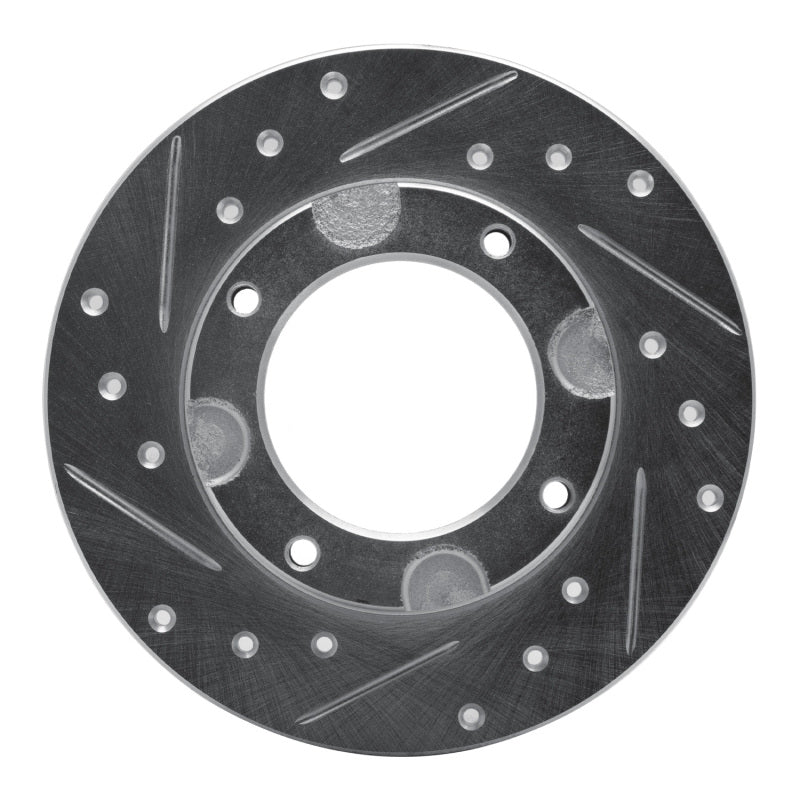R1 Concepts R1 76-81 Honda Accord Hatchback Front Left Drilled & Slotted Silver Brake Rotor