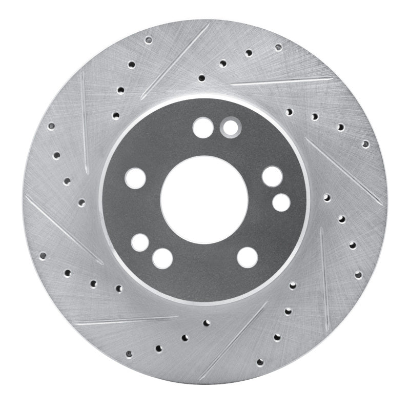 R1 Concepts R1 90-95 Mercedes-Benz 400E Front Left Drilled & Slotted Silver Brake Rotor