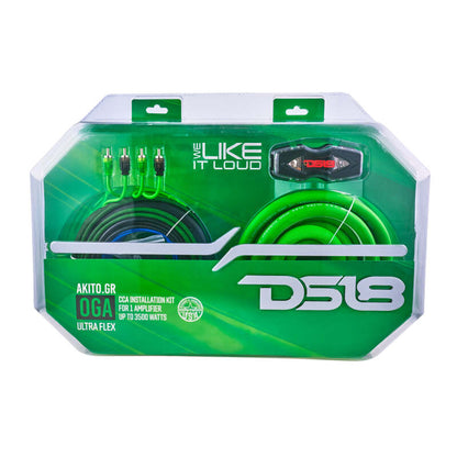 DS18 0-GA Amplifier Install Kit Advance- Green
