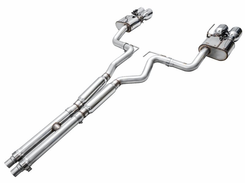AWE Tuning AWE 2024 Ford Mustang Dark Horse S650 RWD SwitchPath Cat-Back Exhaust w/ Quad Chrome Silver Tips