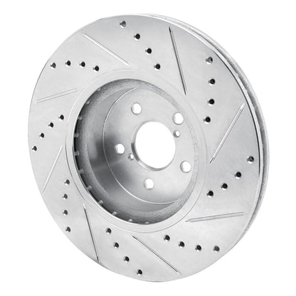 R1 Concepts R1 05-18 Subaru Forester Front Left Drilled & Slotted Silver Brake Rotor