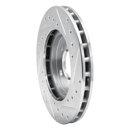 R1 Concepts R1 96-00 Chrysler Town & Country Front Left Drilled & Slotted Silver Brake Rotor