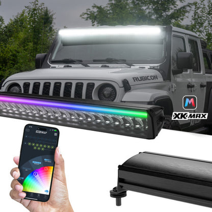 XKGLOW XK Glow 50in Offroad Light Bar w/ RGBW Chasing DRL & App Control