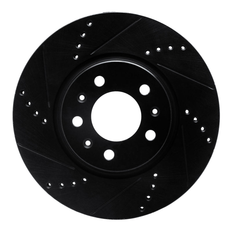 R1 Concepts R1 06-10 Pontiac Solstice Front Left Drilled & Slotted Black Brake Rotor