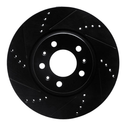 R1 Concepts R1 06-10 Pontiac Solstice Front Left Drilled & Slotted Black Brake Rotor