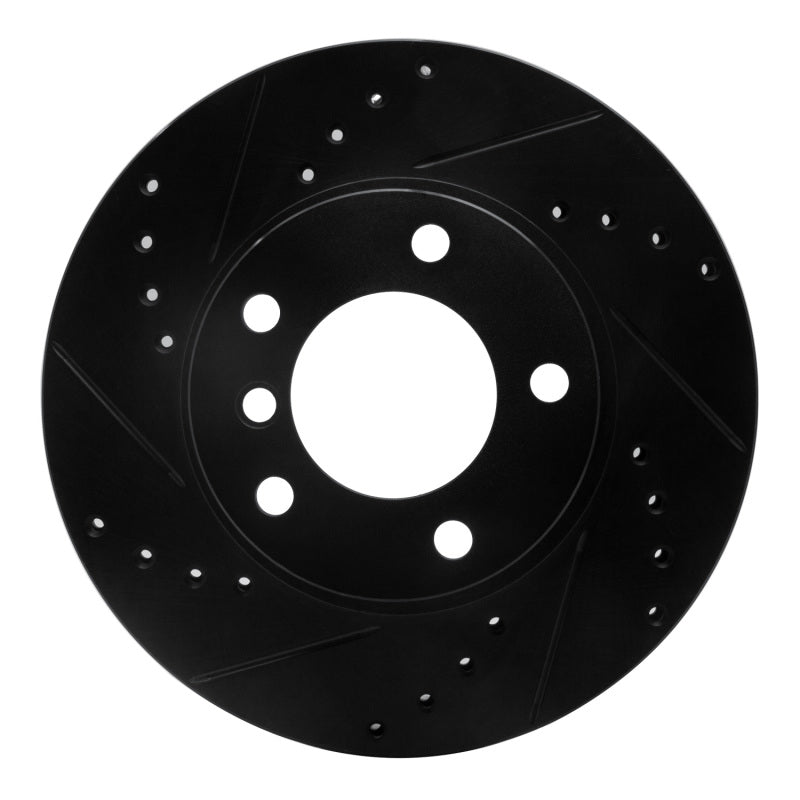 R1 Concepts R1 91-06 BMW 325I (USA/Canada) Front Left Drilled & Slotted Black Brake Rotor