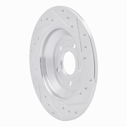 R1 Concepts R1 2016-2025 Ford Bronco Sport Rear Left Drilled & Slotted Silver Brake Rotor