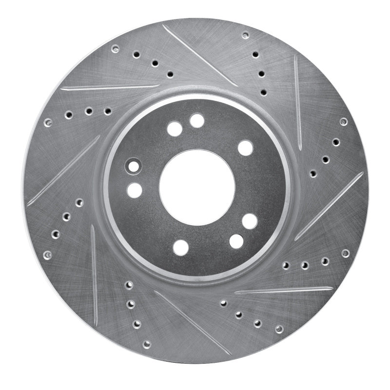 R1 Concepts R1 94-02 Mercedes-Benz E500 Right Front Drilled & Slotted Silver Brake Rotor