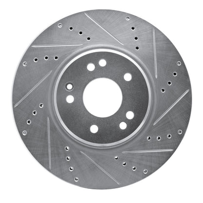 R1 Concepts R1 94-02 Mercedes-Benz E500 Right Front Drilled & Slotted Silver Brake Rotor