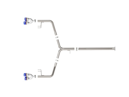 aFe Takeda 21-24 Kia K5 GT L4-2.5L (t) SS Axle-Back Exhaust System w/ Blue Flame Tips