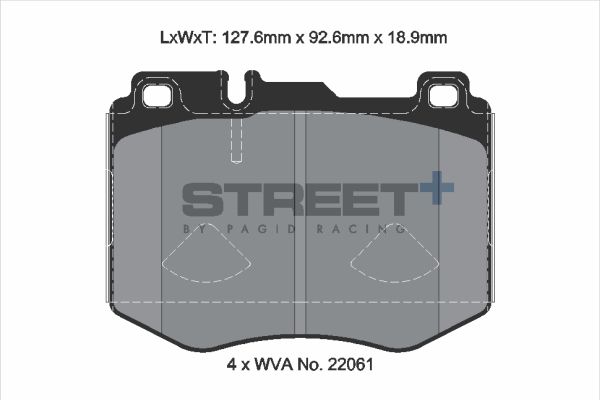 PAGID Racing T8160SP2001 STREET+ Brake Pads