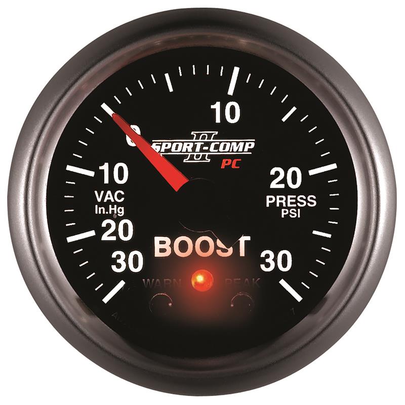 Autometer Sport-Comp II 52mm 30 IN HG / 30 PSI Electronic Boost/Vacuum Gauge