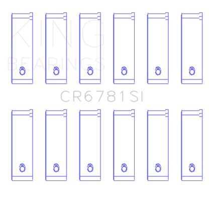King Engine Bearings 01/98-12/09 Chrysler 167CI / 2.7 Liter EER V6 Rod Bearing Set