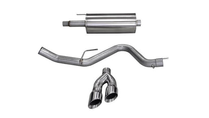 CORSA Performance Corsa 15-20 Ford F-150 5.0L V8 (Super Crew Cab) Polished Sport Single Side Dual 4in Tips CB Exhaust