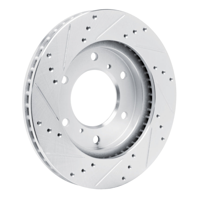 R1 Concepts R1 07-17 Mitsubishi L200 (Mexico) Front Left Drilled & Slotted Silver Brake Rotor