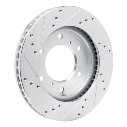 R1 Concepts R1 07-17 Mitsubishi L200 (Mexico) Front Left Drilled & Slotted Silver Brake Rotor