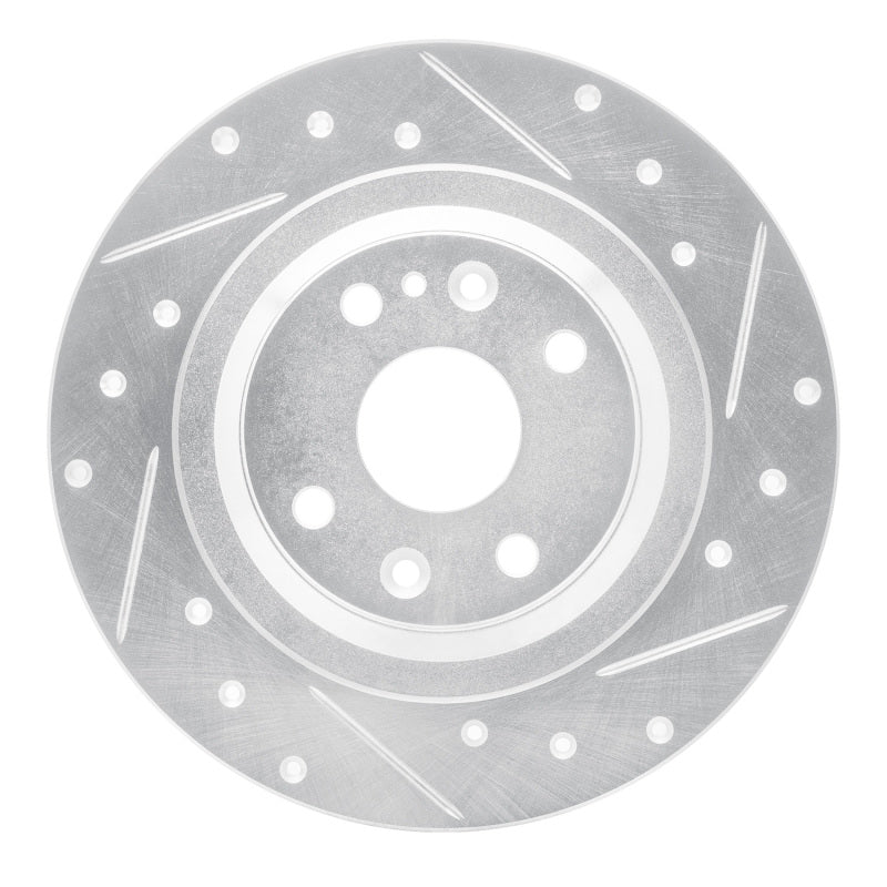 R1 Concepts R1 01-05 Mazda Miata Rear Right Drilled & Slotted Silver Brake Rotor