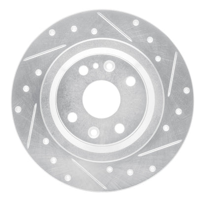 R1 Concepts R1 01-05 Mazda Miata Rear Right Drilled & Slotted Silver Brake Rotor