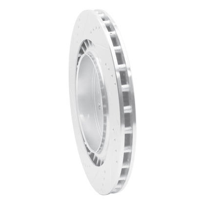 R1 Concepts R1 04-11 Cadillac STS Rear Right Drilled & Slotted Silver Brake Rotor
