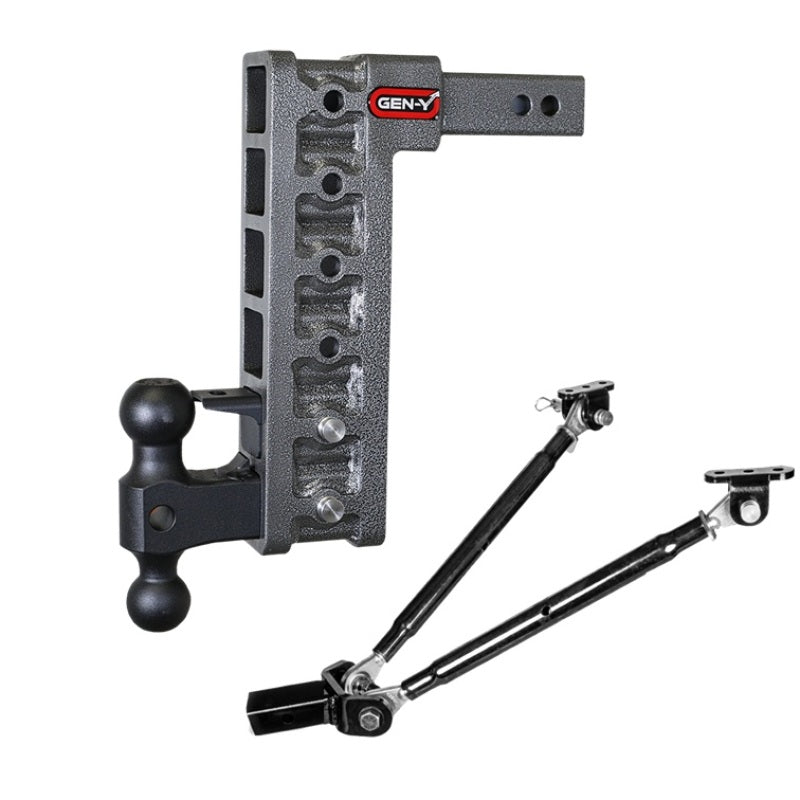 GEN-Y Hitch Gen-Y Mega Duty 2in Shank 12.5in Drop 16K Hitch w/Dual-Ball/Pintle Lock