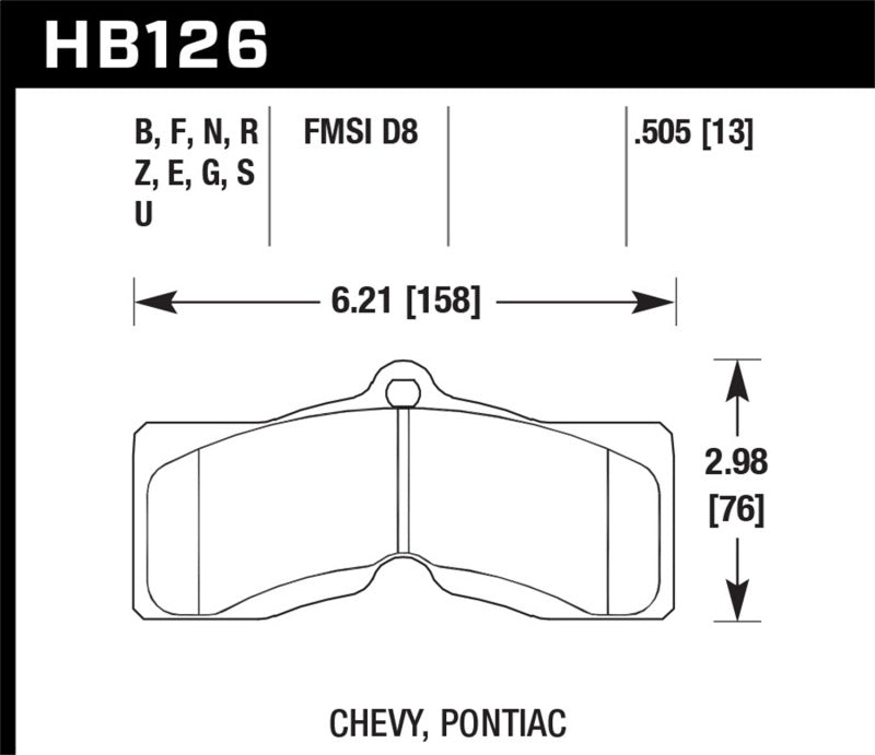 Hawk Performance Hawk 65-73 Chevrolet Corvette Front ER-1 Brake Pads