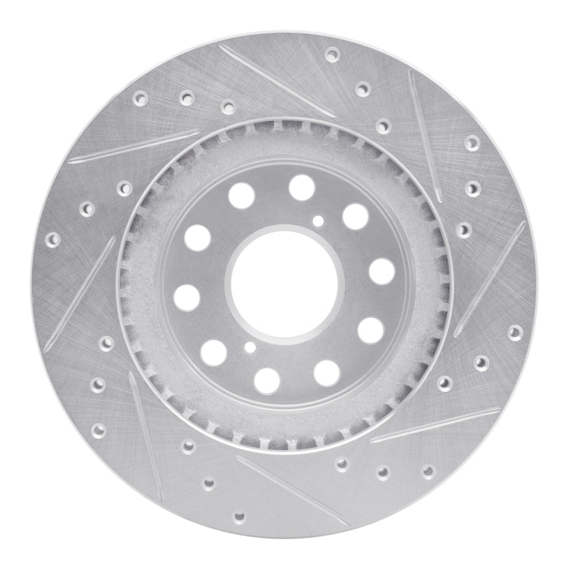 R1 Concepts R1 92-95 Toyota MR2 Rear Left Drilled & Slotted Silver Brake Rotor