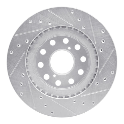 R1 Concepts R1 92-95 Toyota MR2 Rear Left Drilled & Slotted Silver Brake Rotor