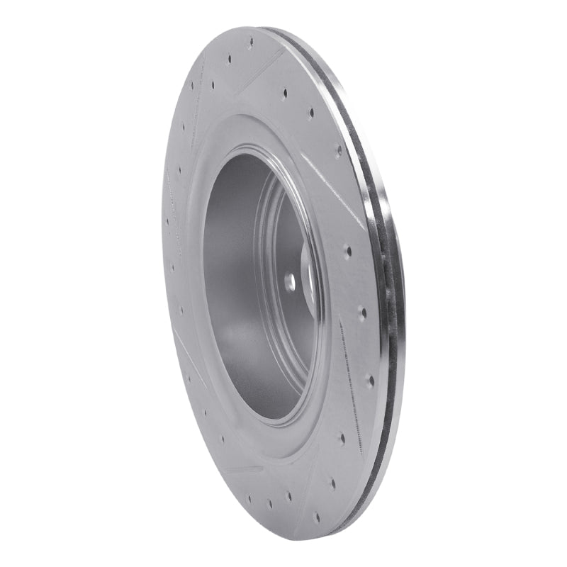 R1 Concepts R1 07-15 Infiniti G37 Rear Right Drilled & Slotted Silver Brake Rotor