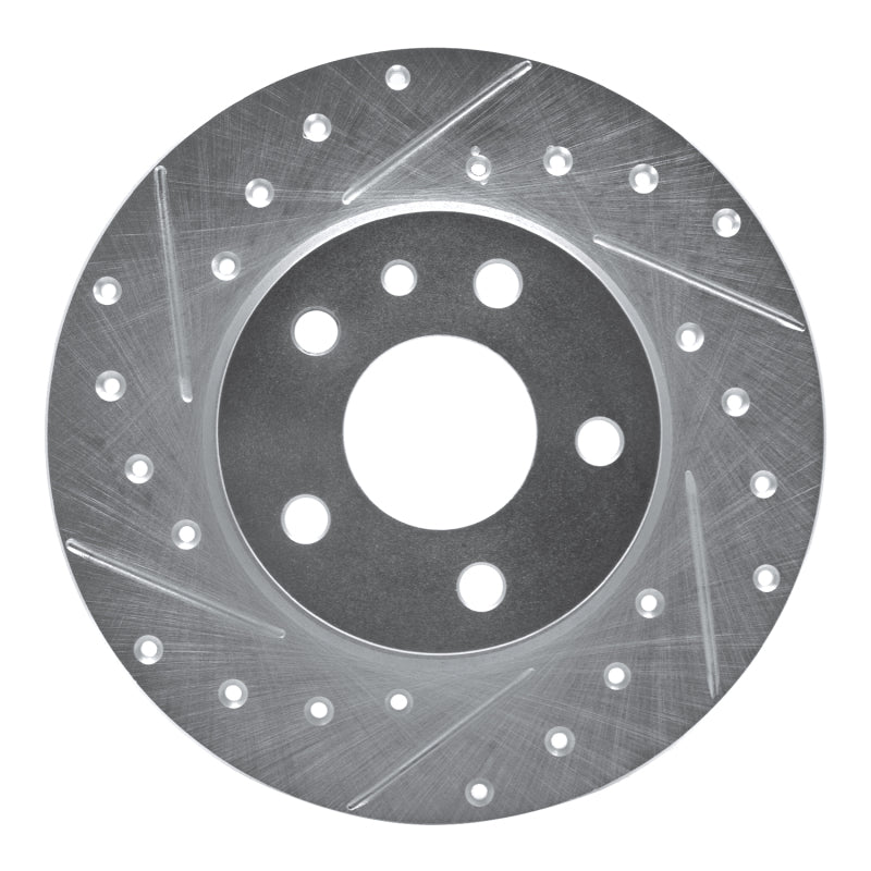 R1 Concepts R1 91-95 Alfa Romeo 164 Rear Left Drilled & Slotted Silver Brake Rotor