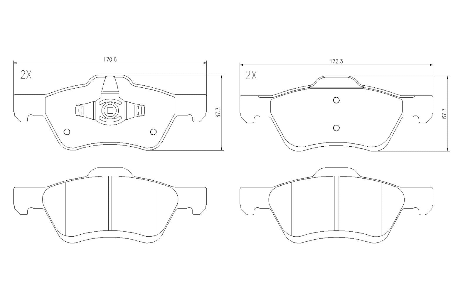 BOGAP F8210183 Brake Pad Set, Disc Brake | ML Performance Car Parts